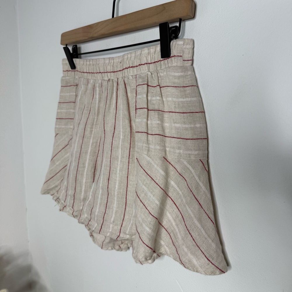 MAVEN WEST Jute Red Stripes Linen Tie Back & Shorts Matching Set S/M USA Made - Picture 10 of 16